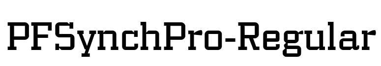 PFSynchPro-Regular font preview