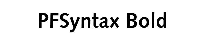 PFSyntax Bold font preview