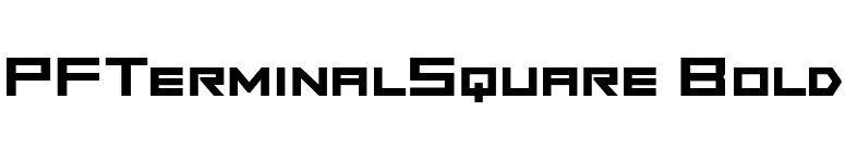 PFTerminalSquare Bold font preview