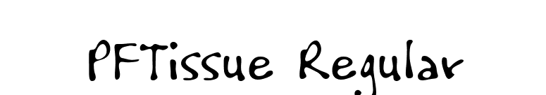 PFTissue Regular font preview