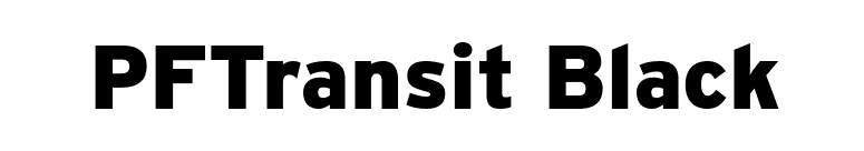 PFTransit Black font preview