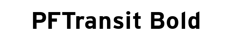 PFTransit Bold font preview