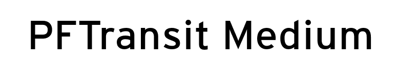PFTransit Medium font preview