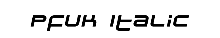 Pfuk Italic font preview