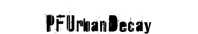 PFUrbanDecay font preview