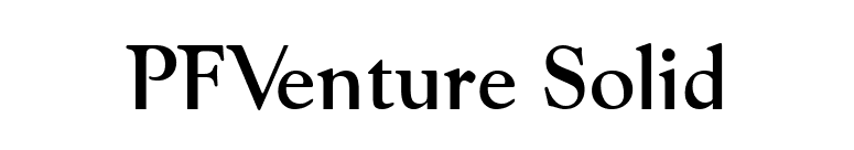 PFVenture Solid font preview