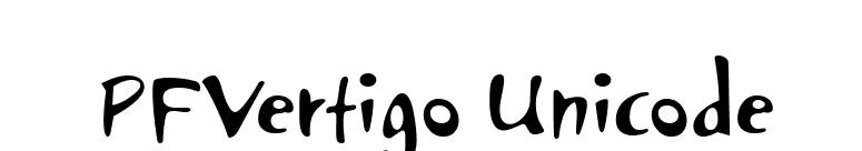 PFVertigo Unicode font preview