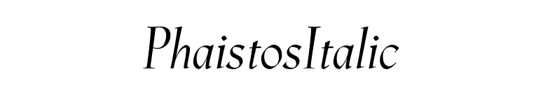 PhaistosItalic font preview