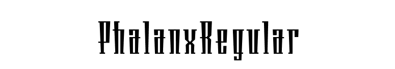 PhalanxRegular font preview