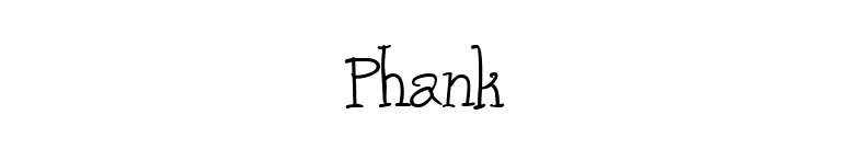 Phank font preview
