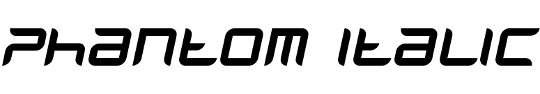 Phantom Italic font preview