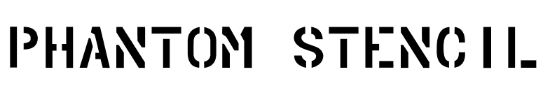 PHANTOM STENCIL font preview