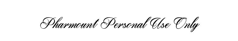 Pharmount Personal Use Only font preview