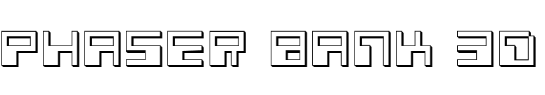 Phaser Bank 3D font preview