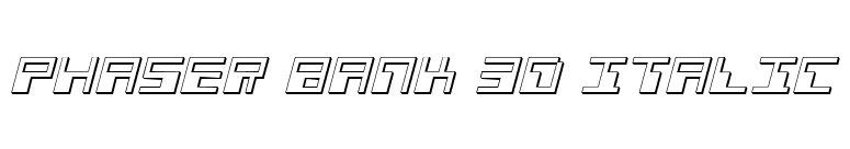 Phaser Bank 3D Italic font preview