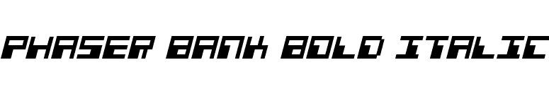 Phaser Bank Bold Italic font preview