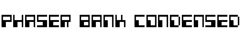 Phaser Bank Condensed font preview