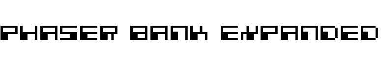 Phaser Bank Expanded font preview