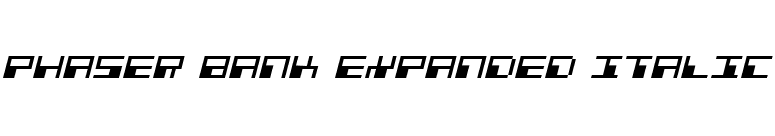 Phaser Bank Expanded Italic font preview