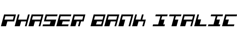 Phaser Bank Italic font preview