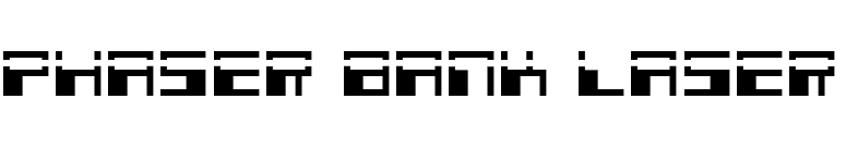 Phaser Bank Laser font preview