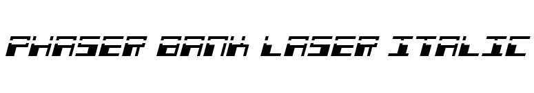Phaser Bank Laser Italic font preview