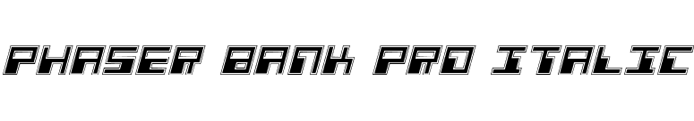 Phaser Bank Pro Italic font preview