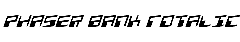Phaser Bank Rotalic font preview