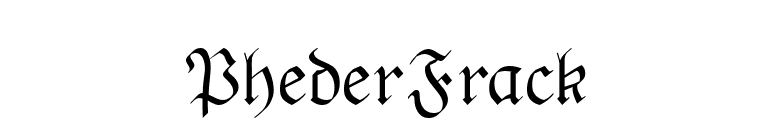 PhederFrack font preview