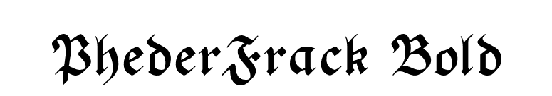 PhederFrack Bold font preview