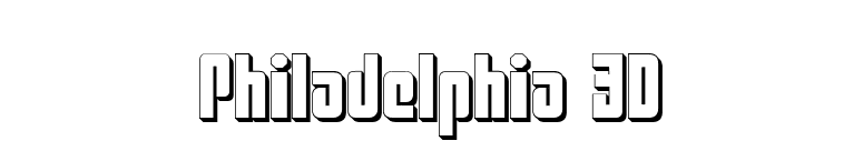 Philadelphia 3D font preview