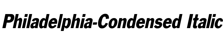 Philadelphia-Condensed Italic font preview