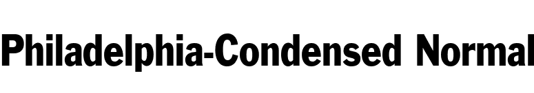 Philadelphia-Condensed Normal font preview