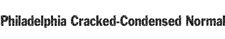 Philadelphia Cracked-Condensed Normal font preview