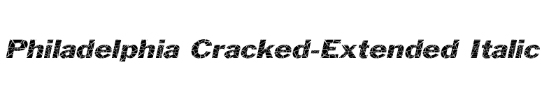 Philadelphia Cracked-Extended Italic font preview