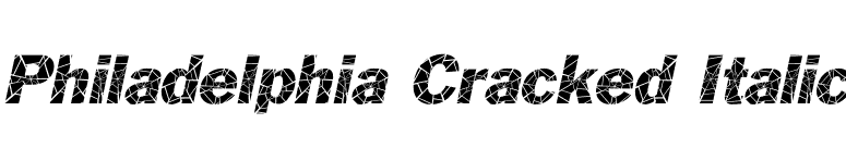 Philadelphia Cracked Italic font preview