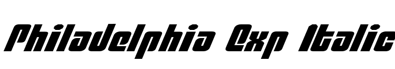 Philadelphia Exp Italic font preview