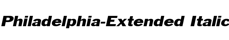 Philadelphia-Extended Italic font preview