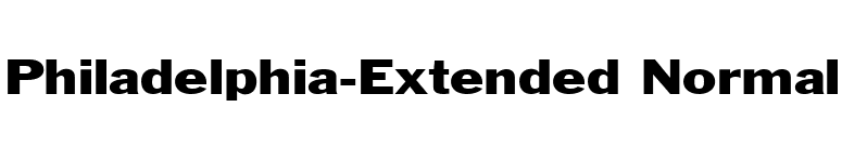 Philadelphia-Extended Normal font preview