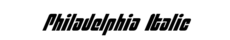 Philadelphia Italic font preview