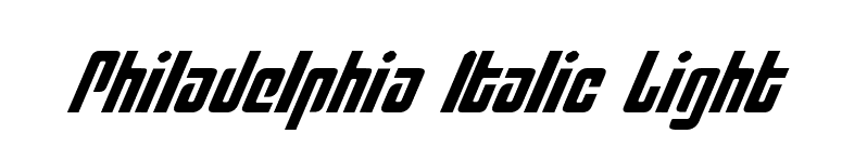 Philadelphia Italic Light font preview