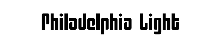 Philadelphia Light font preview