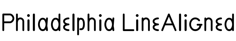 Philadelphia LineAligned font preview
