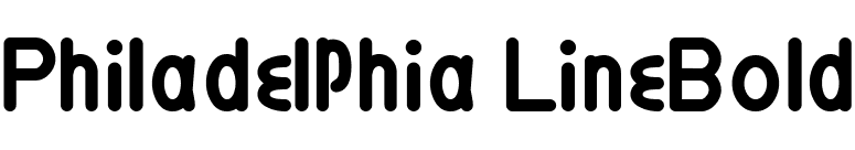 Philadelphia LineBold font preview