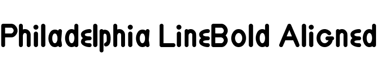 Philadelphia LineBold Aligned font preview
