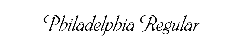 Philadelphia-Regular font preview