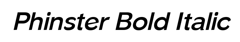 Phinster Bold Italic font preview