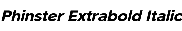 Phinster Extrabold Italic font preview