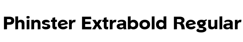 Phinster Extrabold Regular font preview