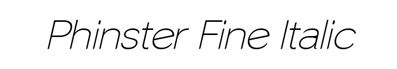 Phinster Fine Italic font preview